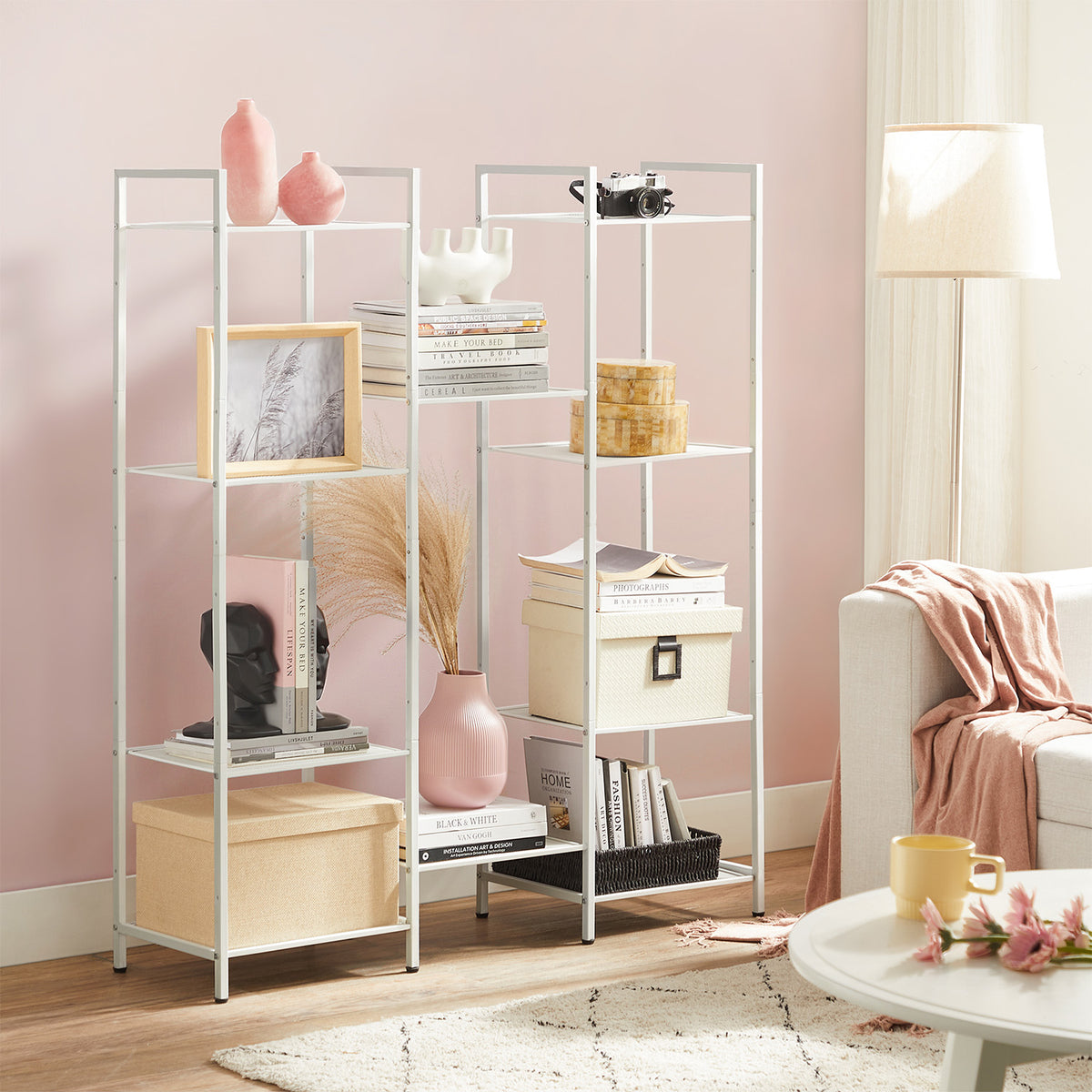 Storage Rack - 6-Tier - 62 inch - Adjustable Shelves for Bathroom or Closet