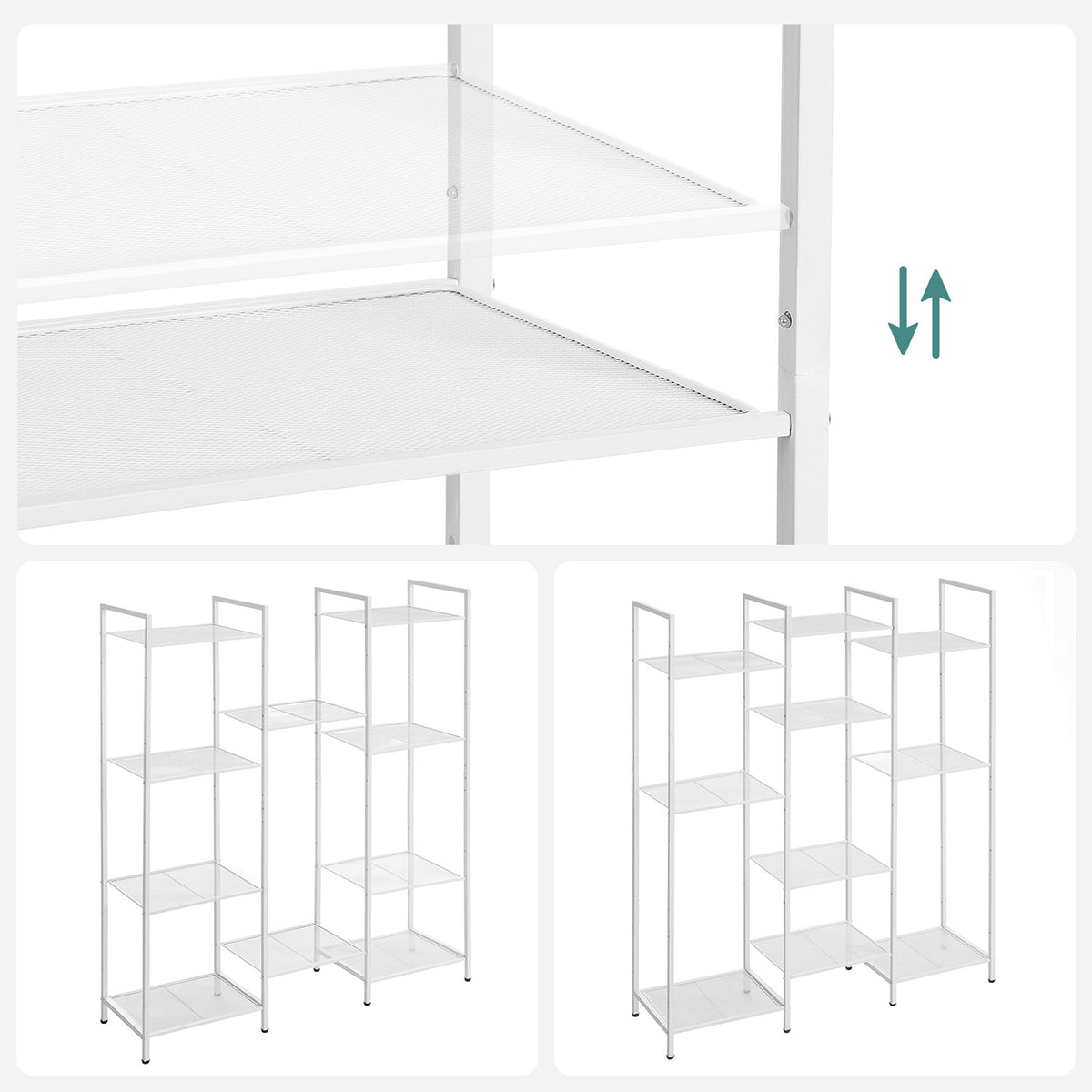 Storage Rack - 6-Tier - 62 inch - Adjustable Shelves for Bathroom or Closet
