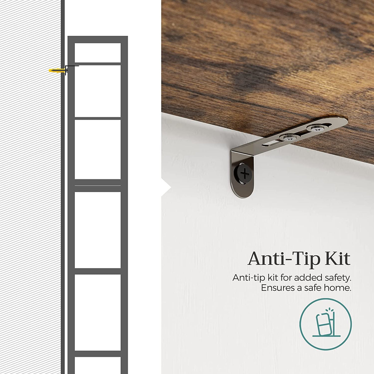 Over-the-Toilet Storage Organizer - 3-Tier - Adjustable Shelves