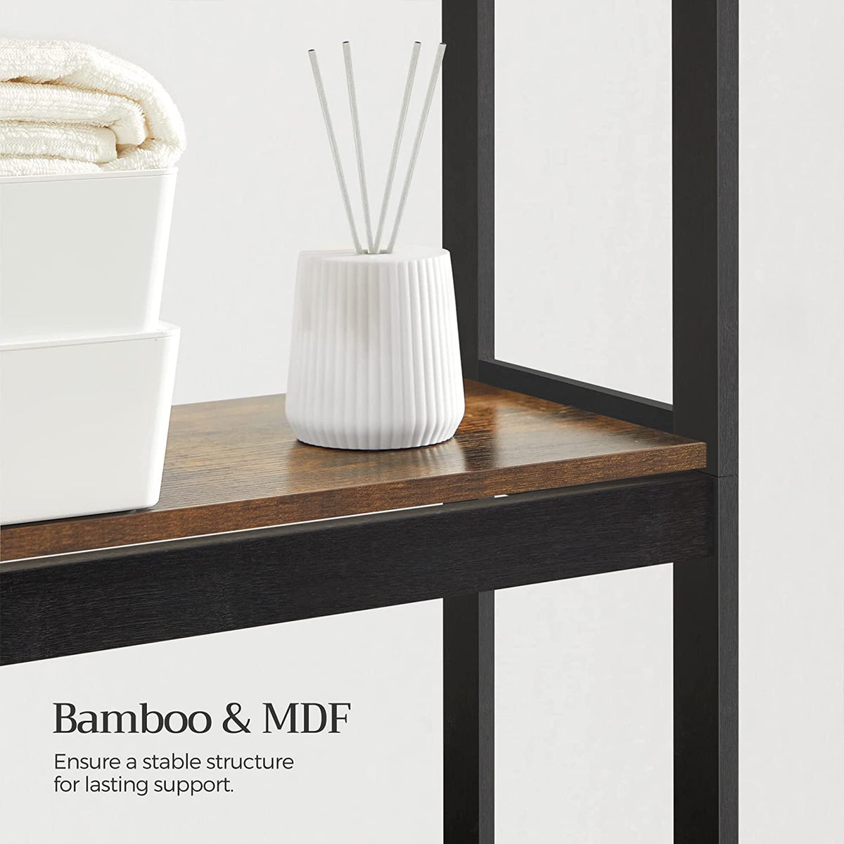 Over-the-Toilet Storage Organizer - 3-Tier - Adjustable Shelves