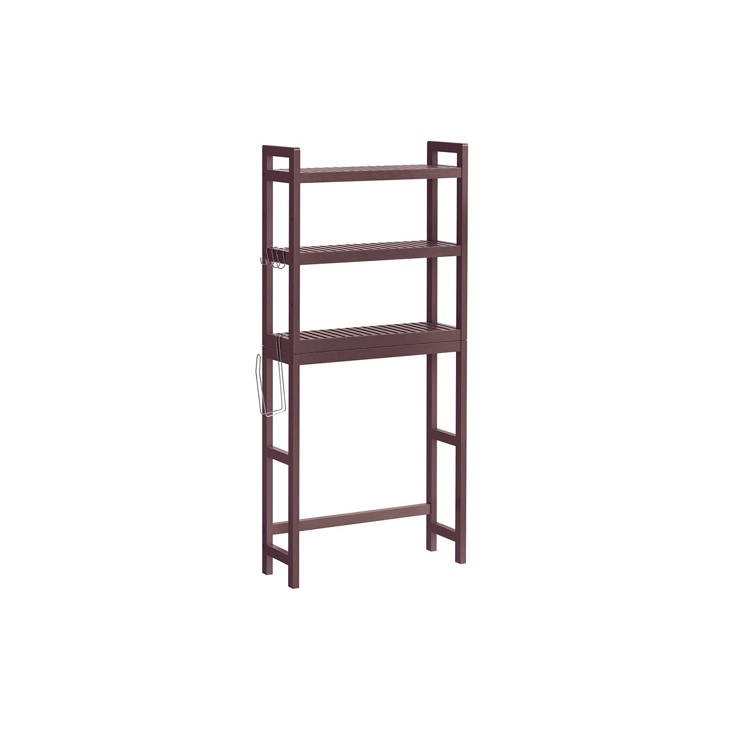 3-Tier Bamboo Bathroom Organizer Green - Brown - 10.2"D x 24.8"W x 66.9"H