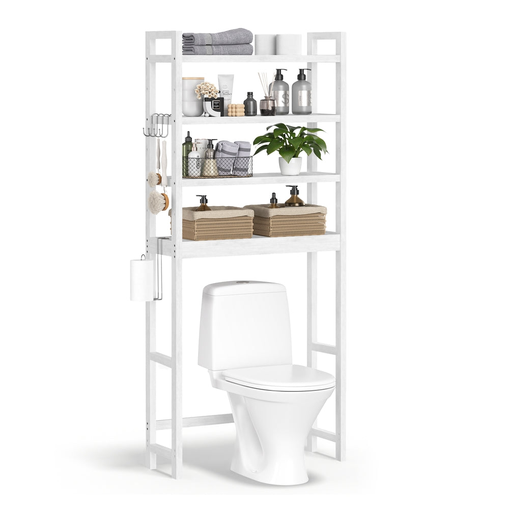 3-Tier Bamboo Bathroom Organizer Green - Cloud White - 10.2"D x 24.8"W x 72.8"H
