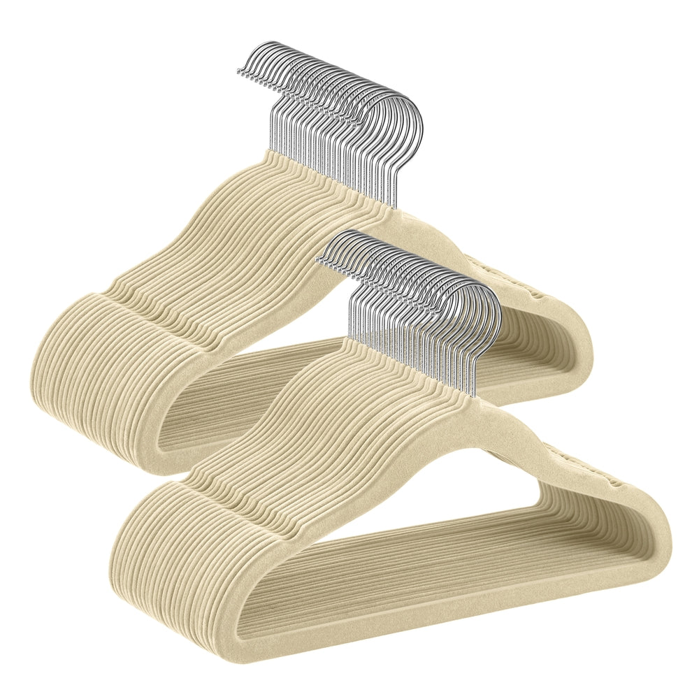 50 Pack Kids Hangers for Closet - Sand Beige
