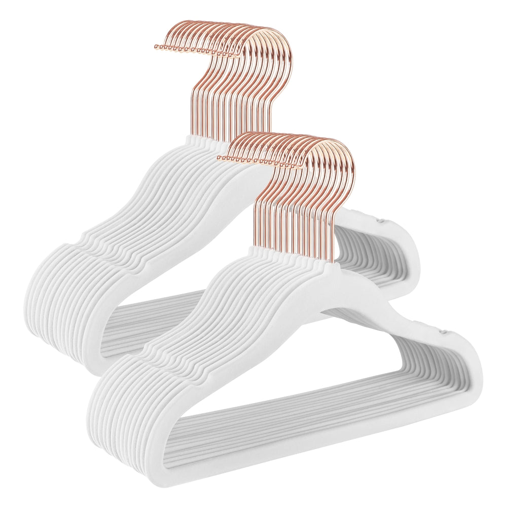 50 Pack Kids Hangers for Closet - Cloud White