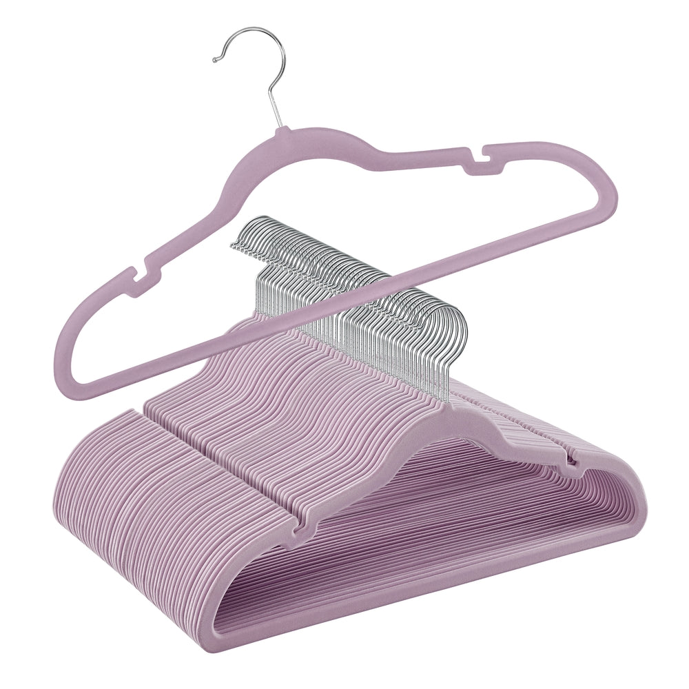 50-Pack Velvet Hangers Light Purple - Pale Purple