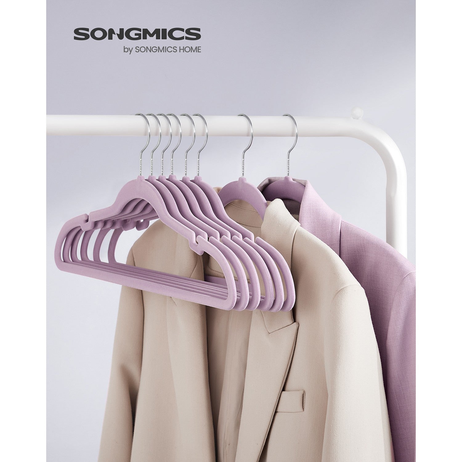 50-Pack Velvet Hangers Light Purple - Pale Purple