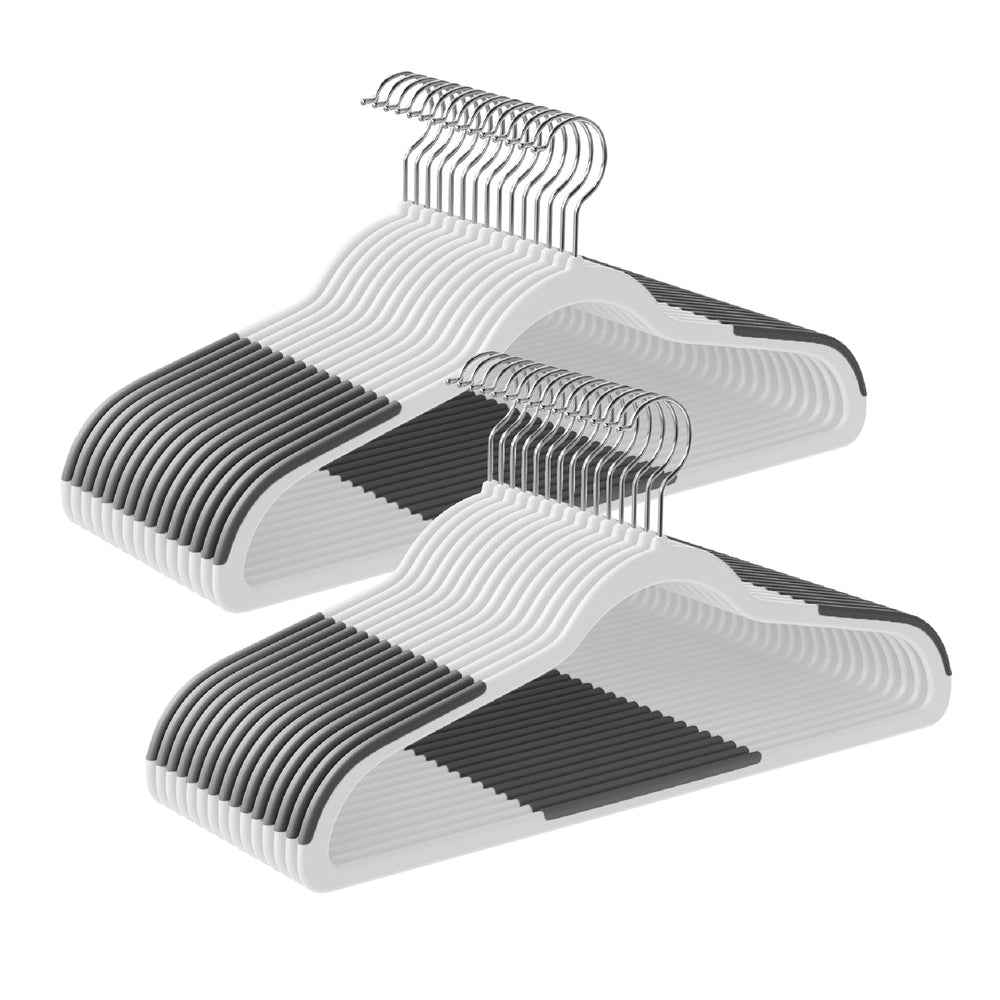 Clothes Hangers - Pack of 30 Plastic Coat Hangers - Space-Saving