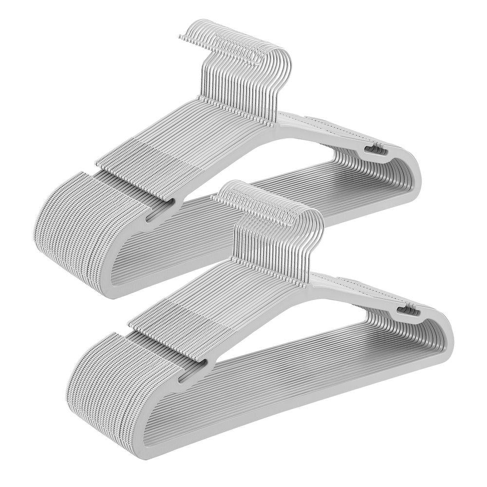 Heavy-Duty Plastic Clothes Hangers 50 Pack - Gray