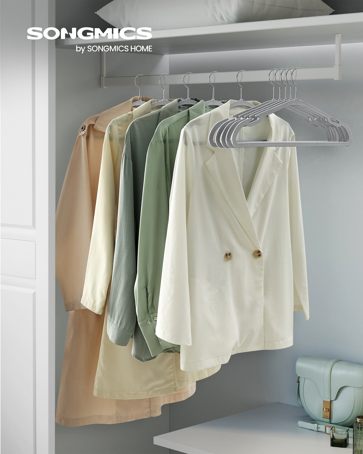 Heavy-Duty Plastic Clothes Hangers - Pack of 50