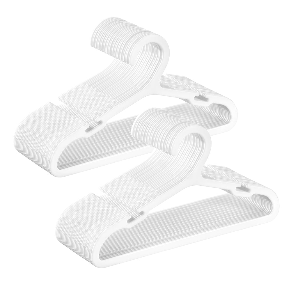 Kids Hangers 60 Pack 14 x 7 Inches Non-Slip Cloud White - White
