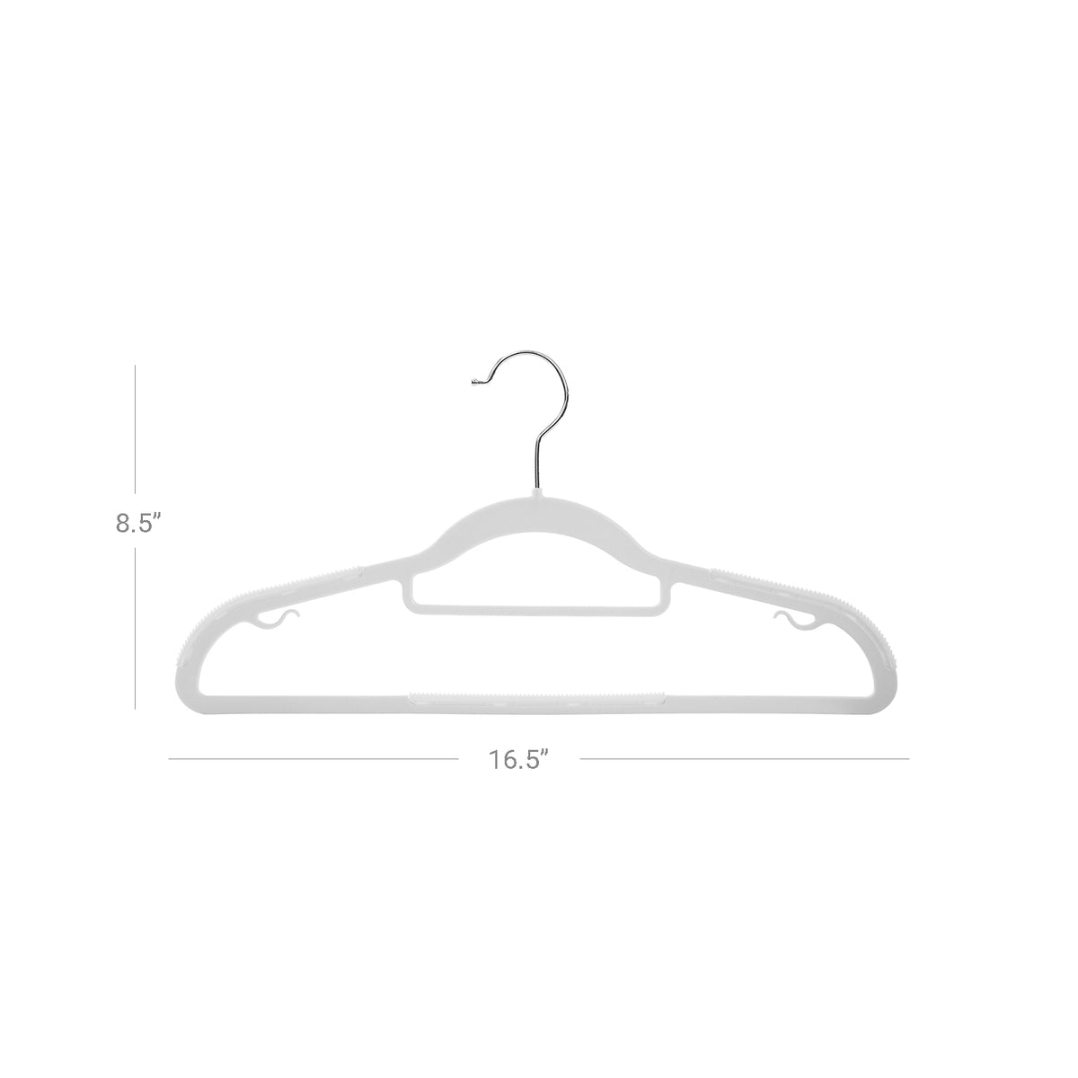 Plastic Hangers - Heavy-Duty - Non-Slip - Pack of 50