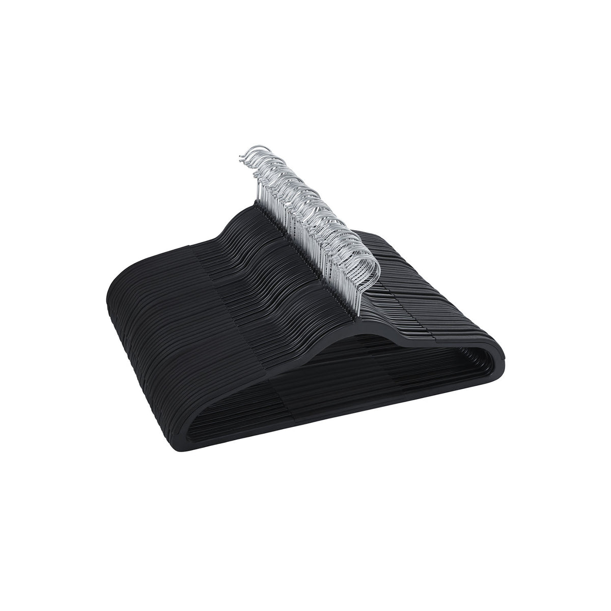Plastic Coat Hangers - Non-Slip - Swivel Hook - Pack of 50