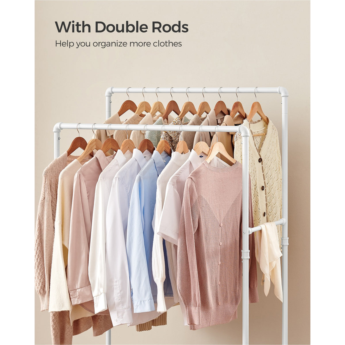 Clothing Rack - 39.4 inch - With Storage Shelf