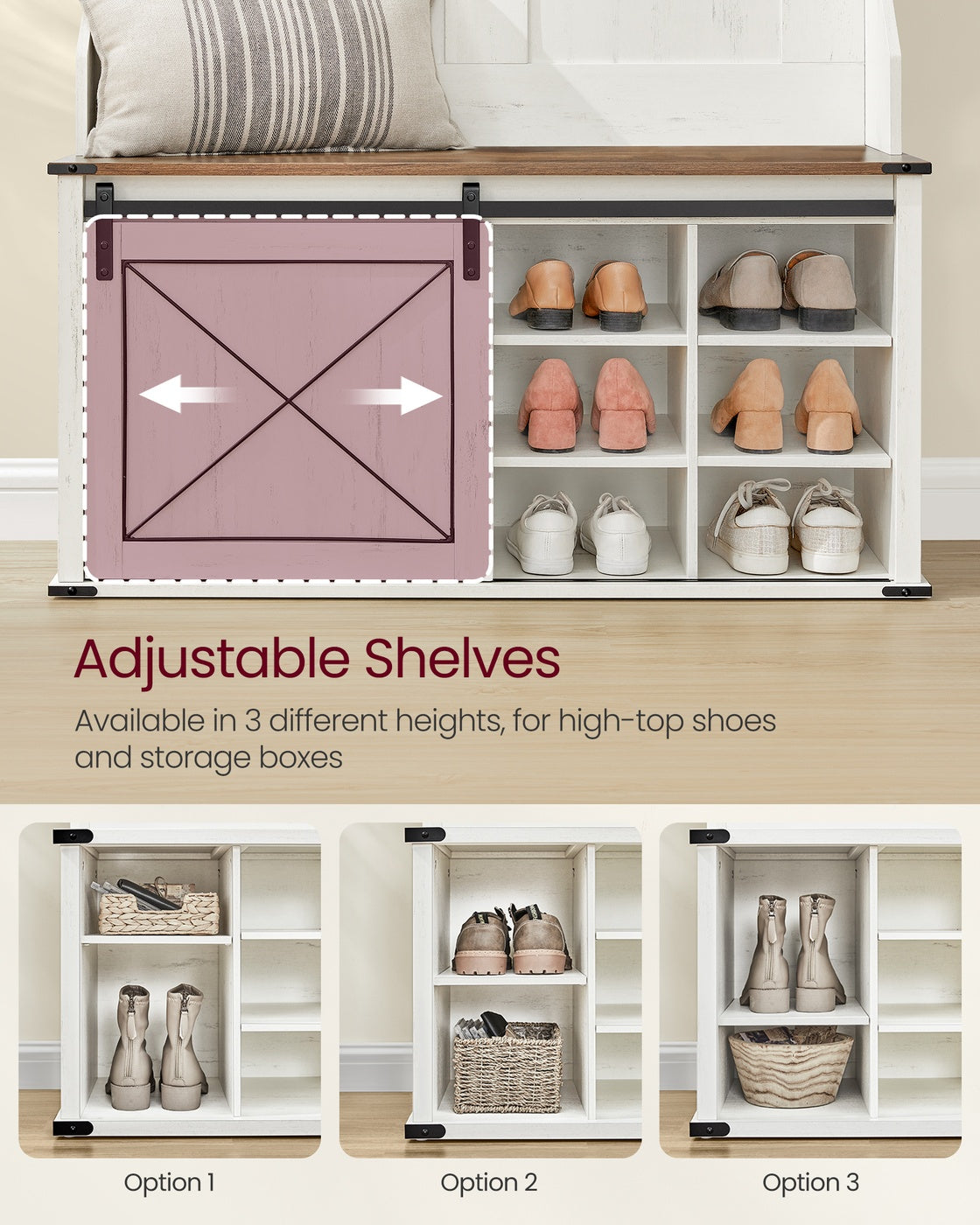 Hall Tree with Bench and Shoe Storage