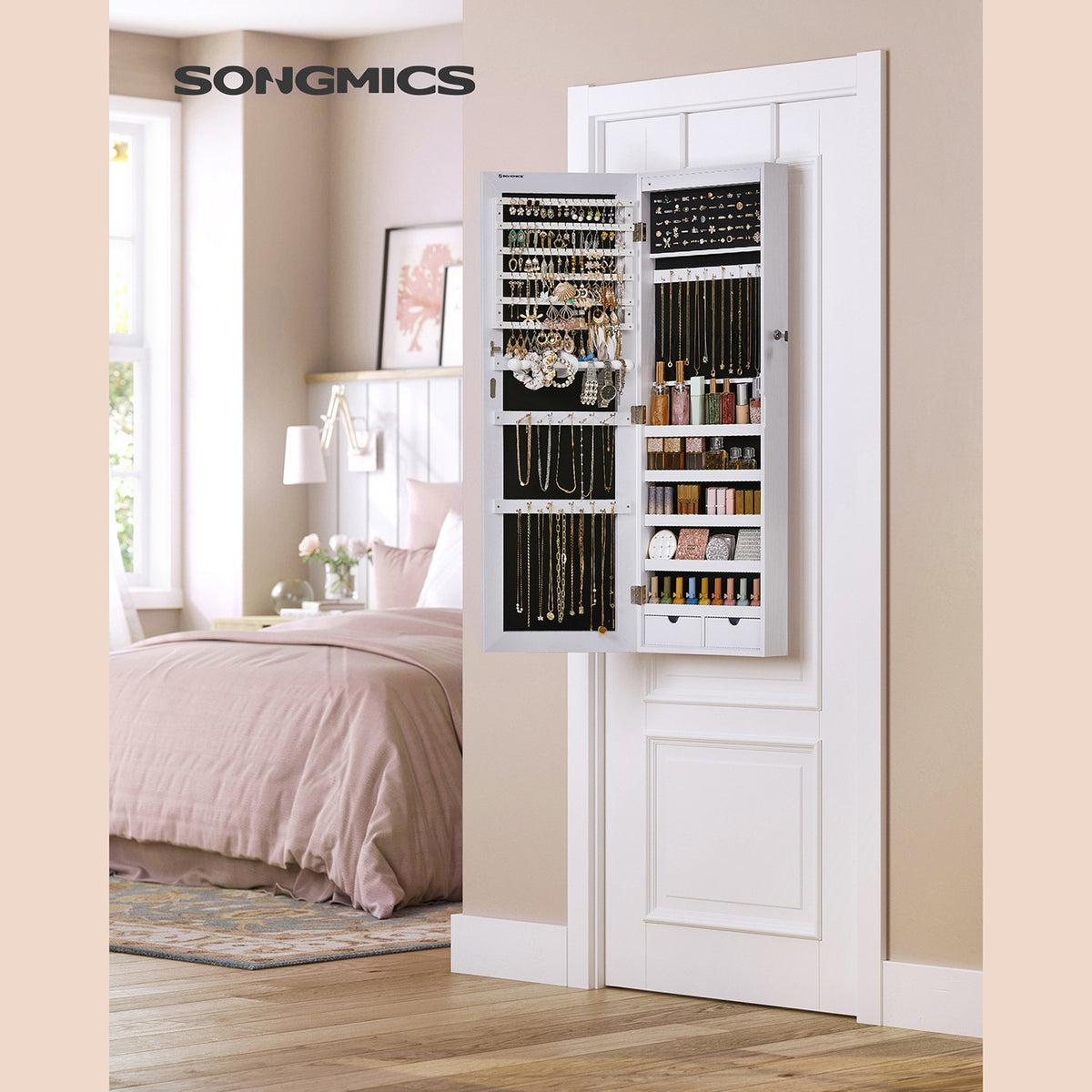 Hanging Jewelry Cabinet - LED Lights