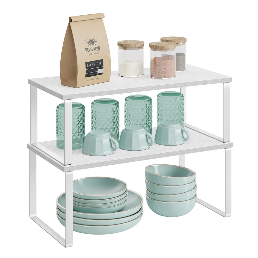 Set of 2 Kitchen Counter Shelves - Snow White