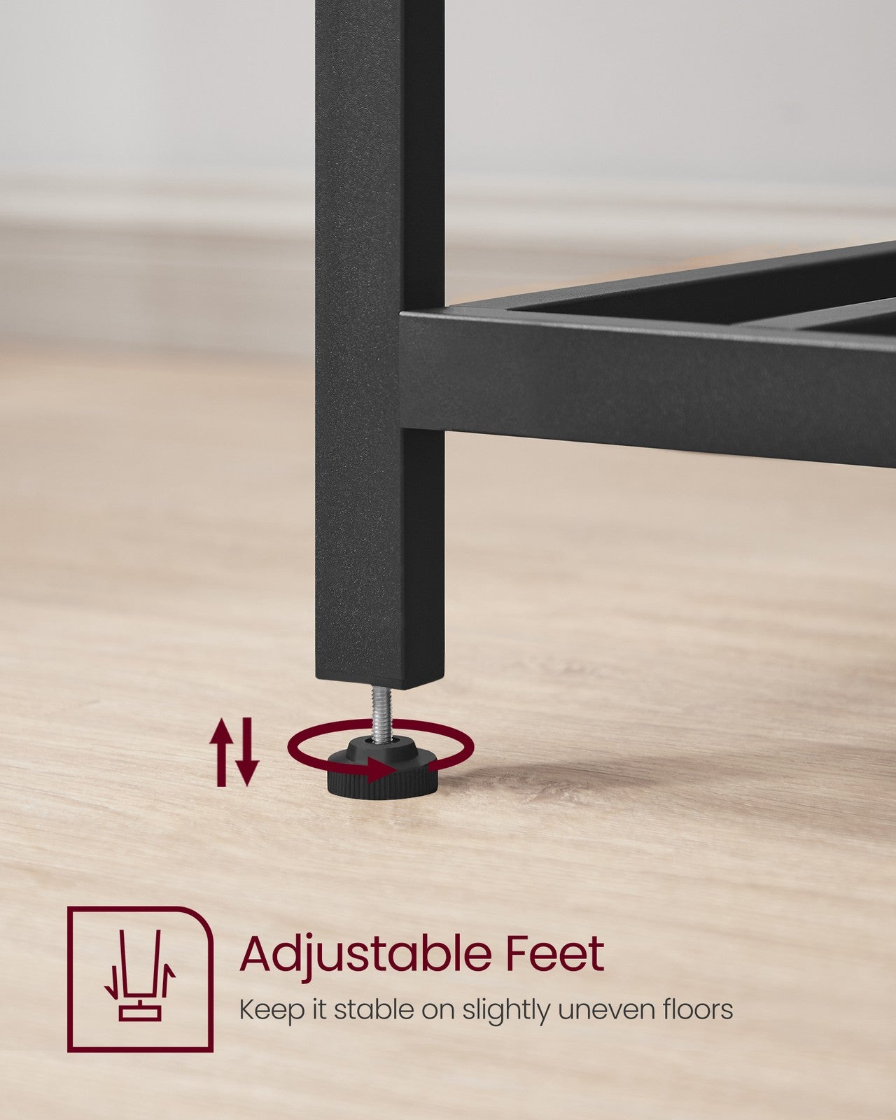47.2 Inches Kitchen Shelf with Large Worktop - Greige, Black