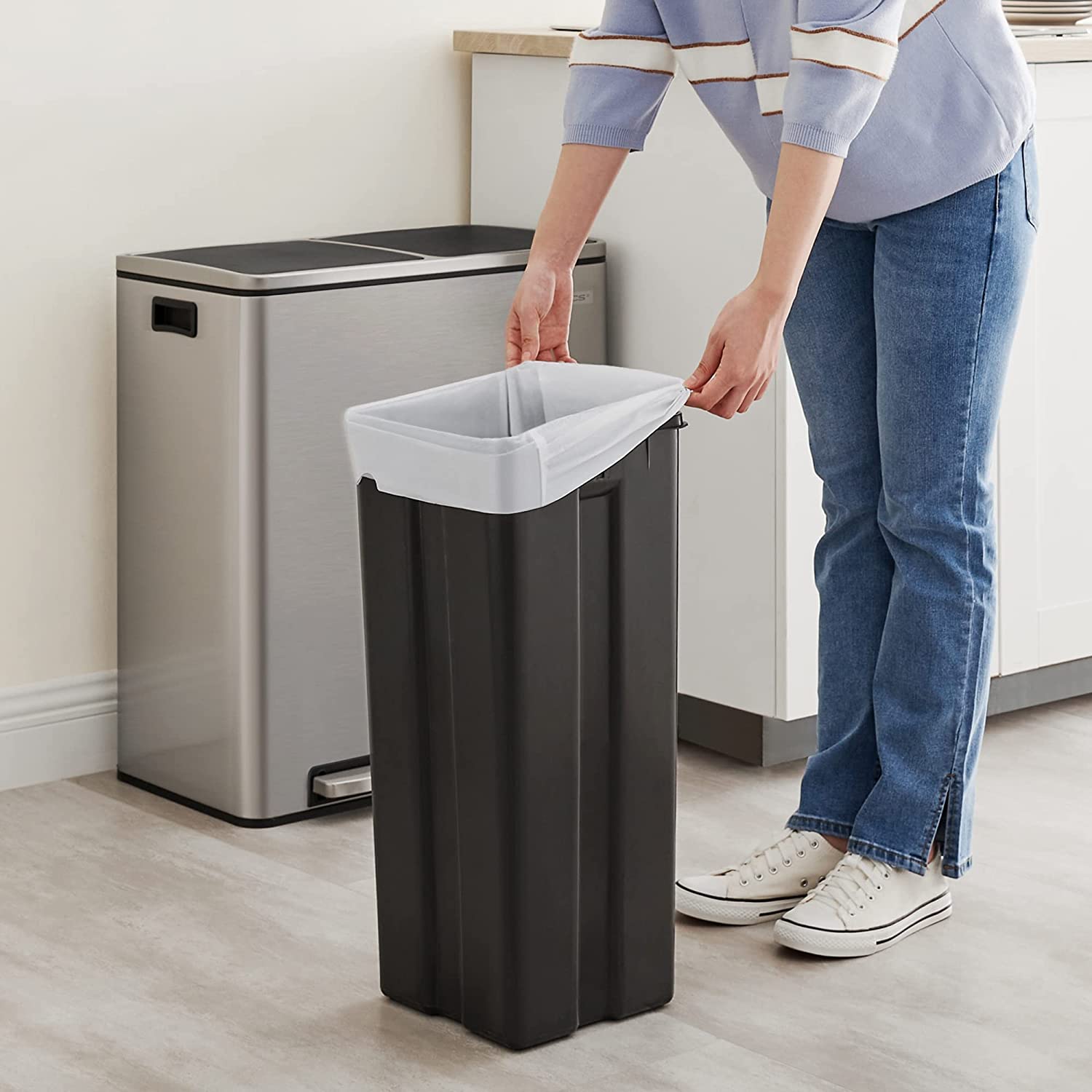 Trash Bags for 8-Gallon (30L) Trash Cans - White