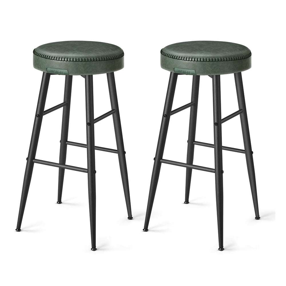 EKHO Collection - Counter Stools Set of 2 - Ink Black - Forest Green - 20.3”D x 20.3”W x 30”H