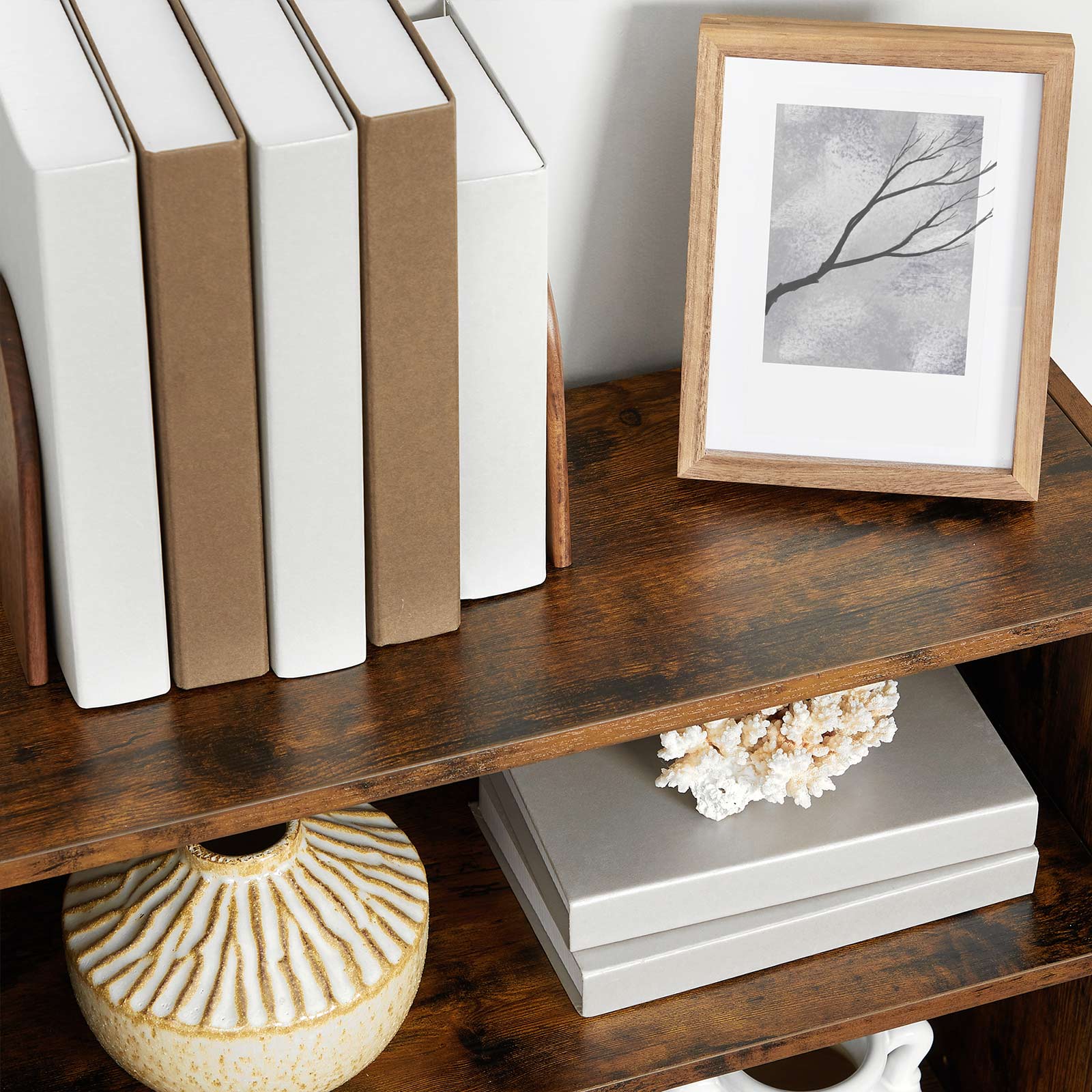 3-Tier Open Bookcase with Adjustable Storage Shelves
