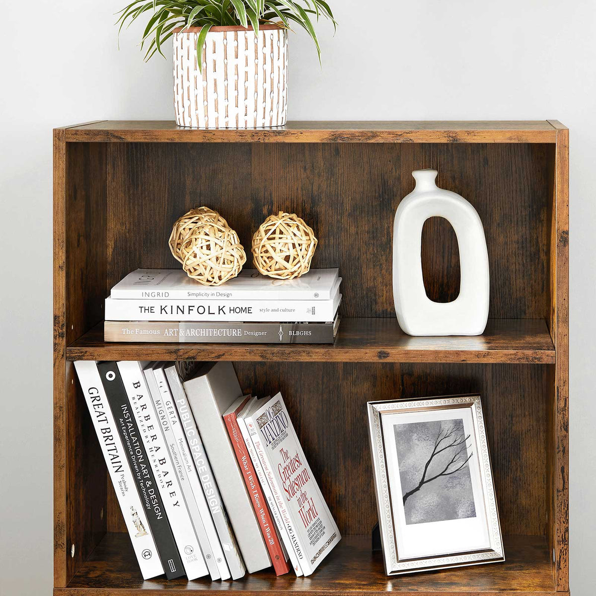 5-Tier Open Bookcase with Adjustable Storage Shelves