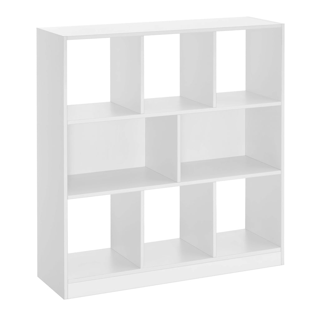 Bookcase with 8 Open Compartments - White