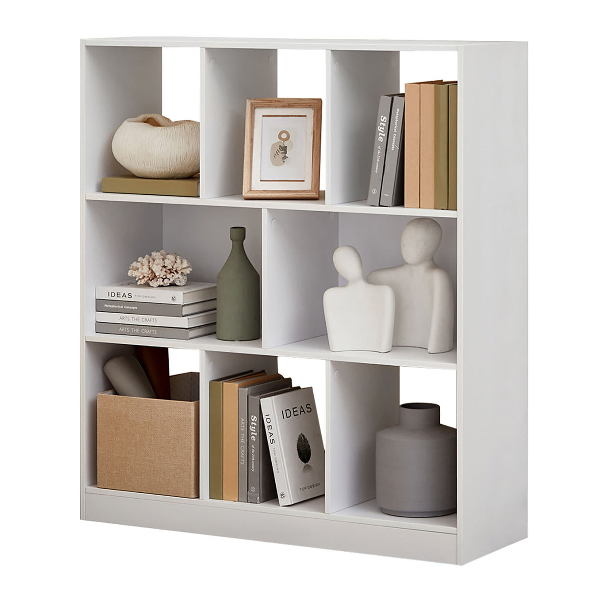 Bookcase - 8 Open Compartments - Freestanding