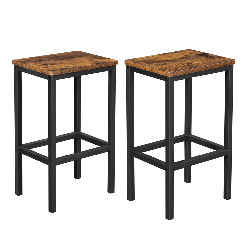 Set of 2 Industrial Bar Stools