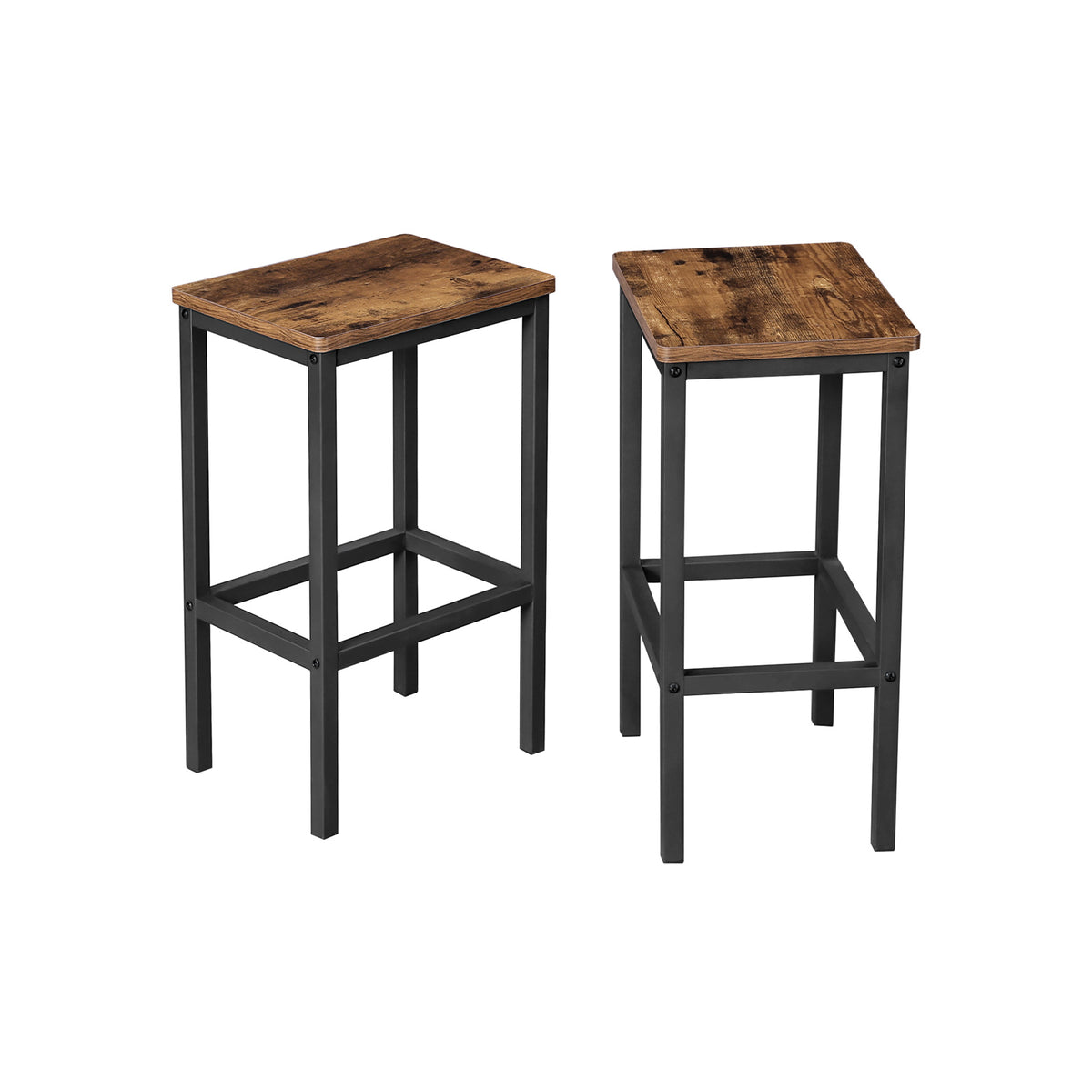Set of 2 Industrial Bar Stools
