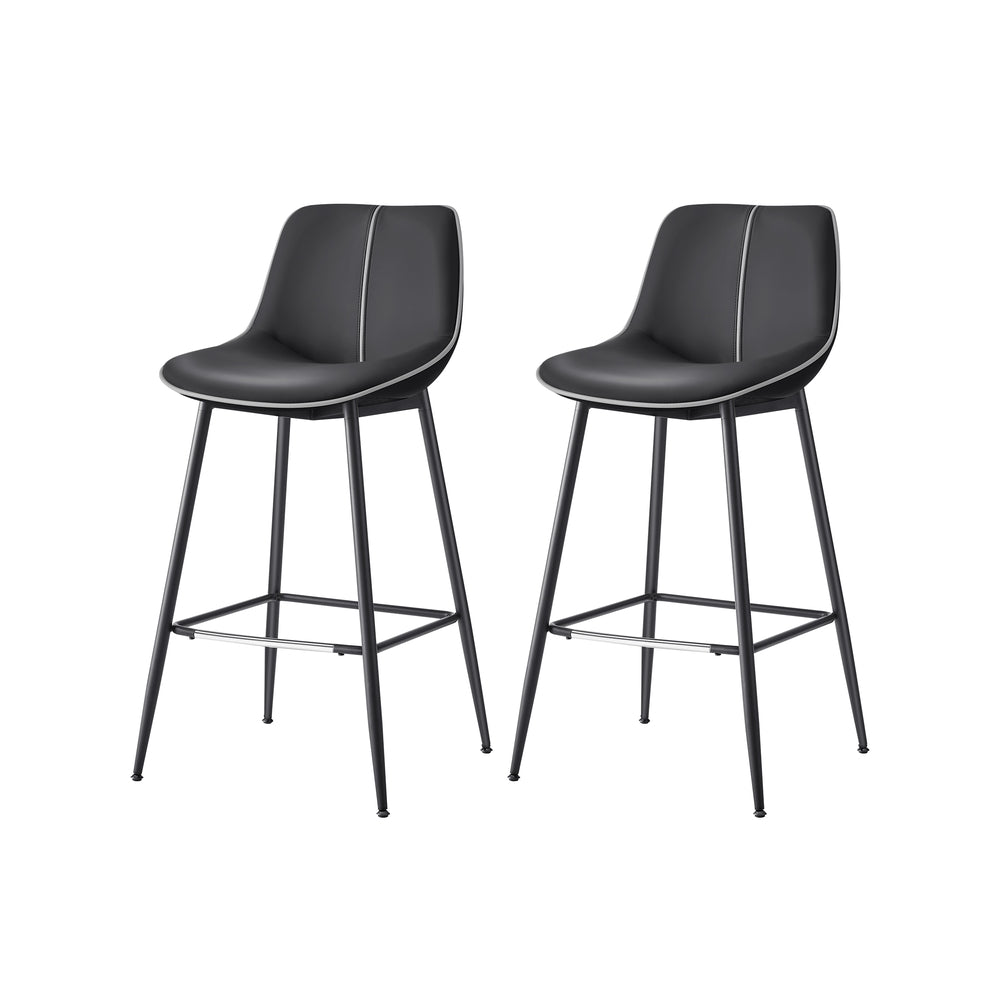 Counter Height Bar Stools - With Back - Set of 2