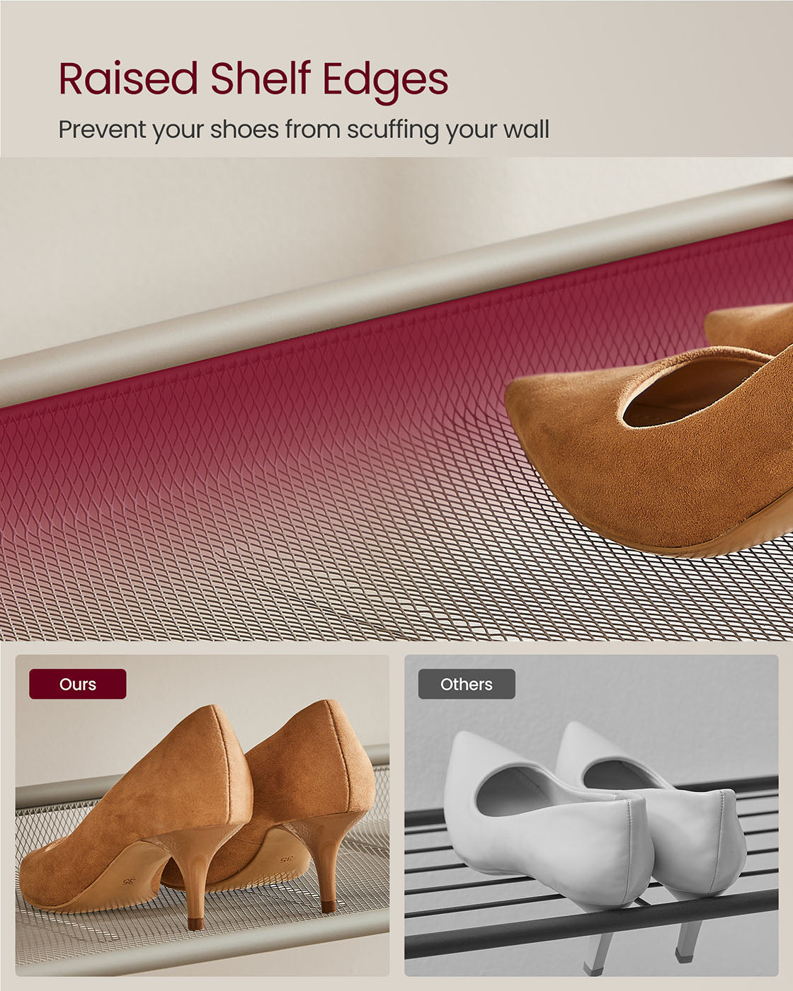 Shoe Rack - 5-Tier - Narrow Design - for Entryway