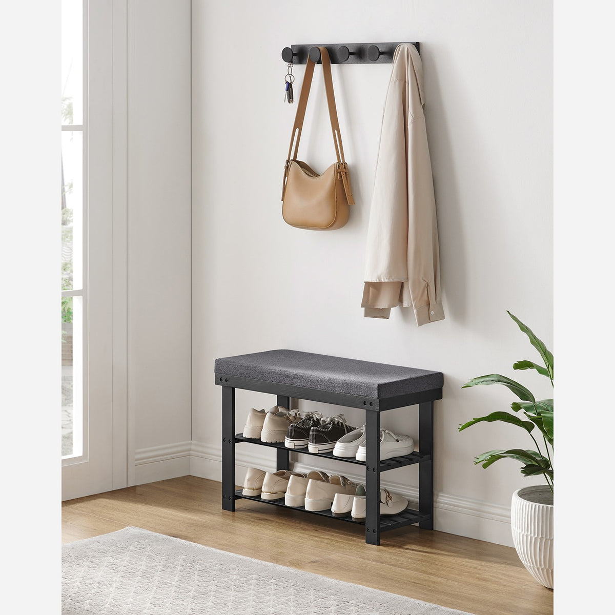Shoe Organizer with Bench
