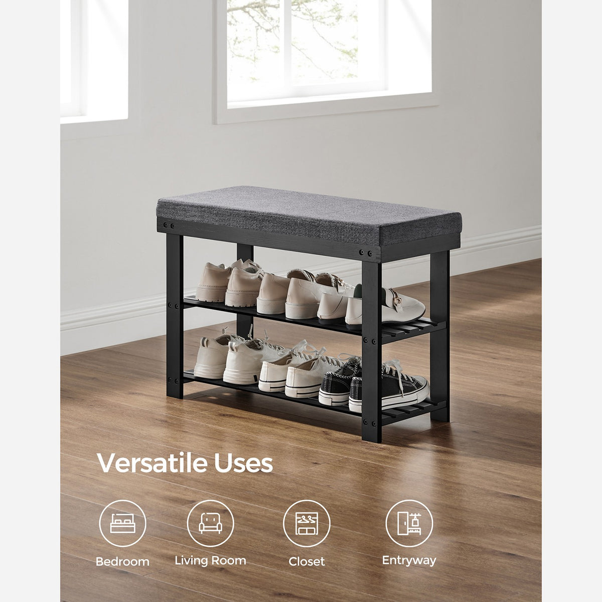 Shoe Organizer with Bench