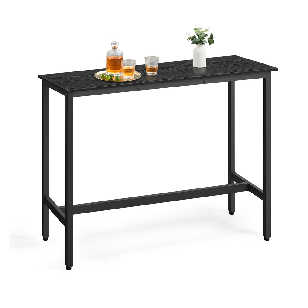 Bar Table - Narrow - 15.7 x 47.2 x 35.4 Inches - Brown and Black - Ebony Black, Ink Black