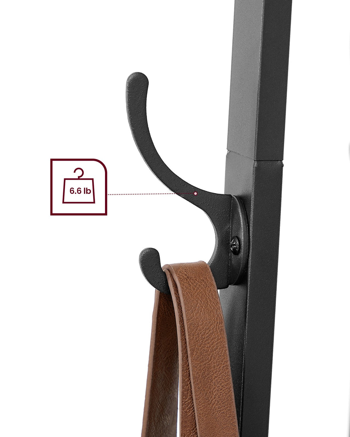 Coat Stand with 3 Shelves