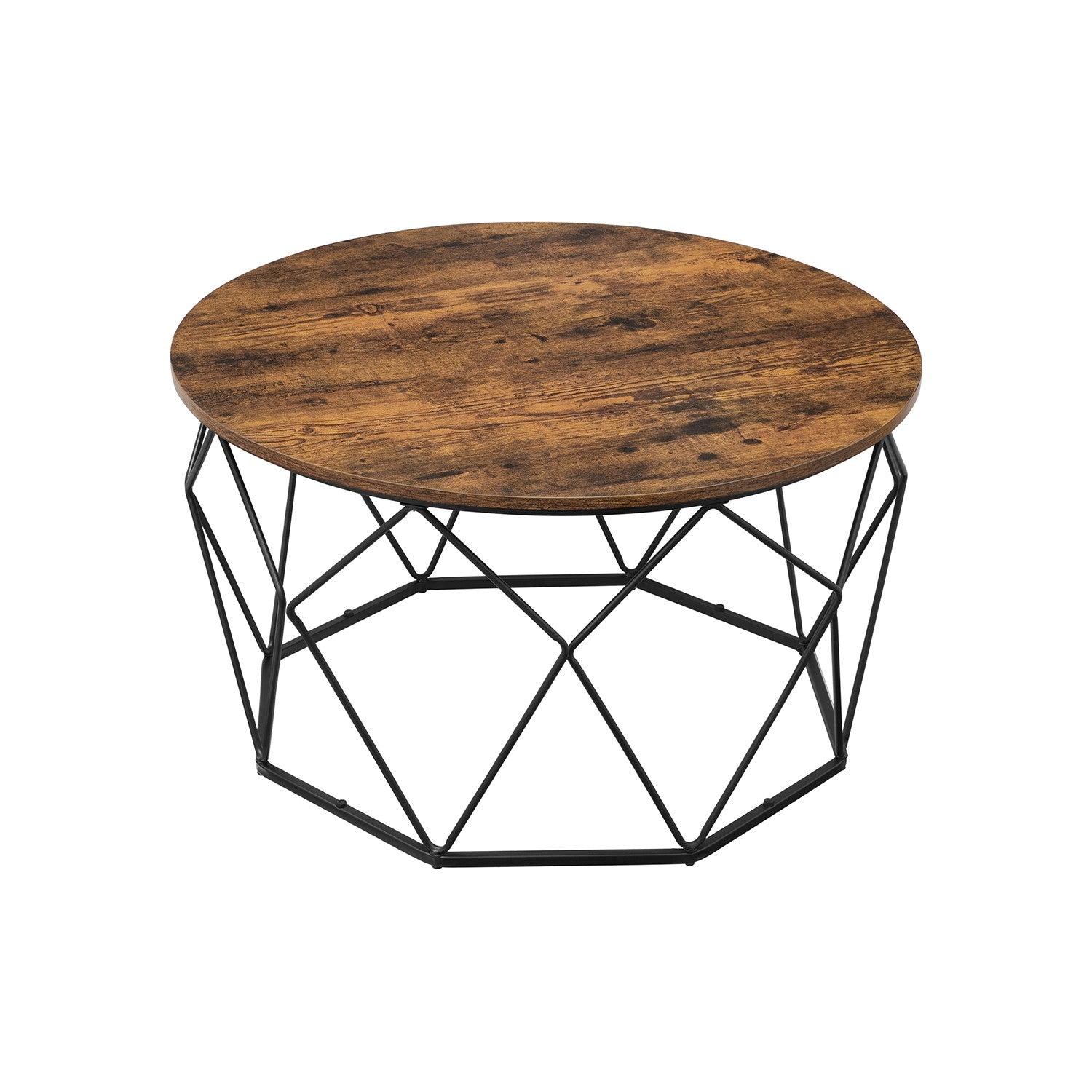 Round Coffee Table with Steel Frame