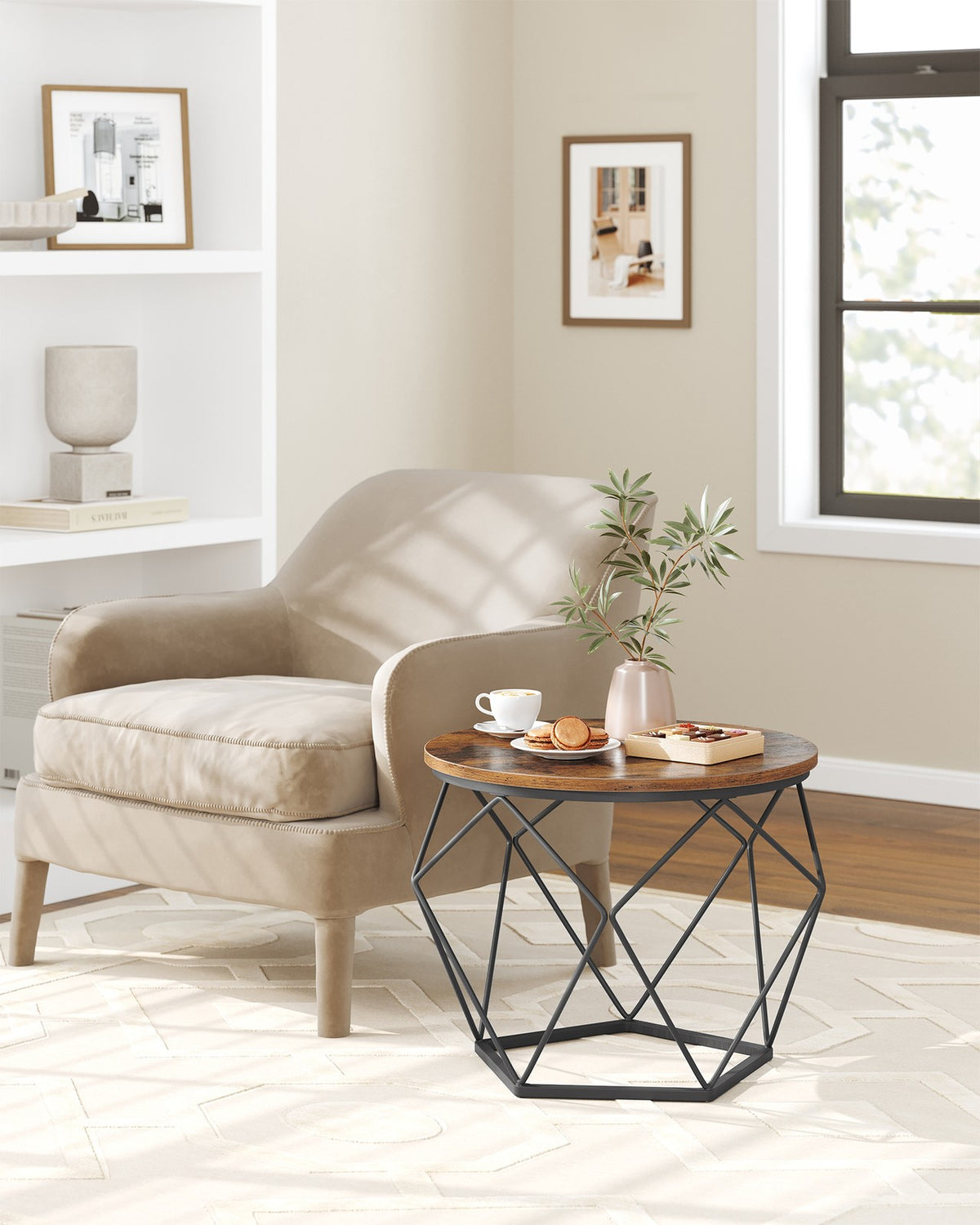 Round Coffee Table - Steel Frame - Set of 2