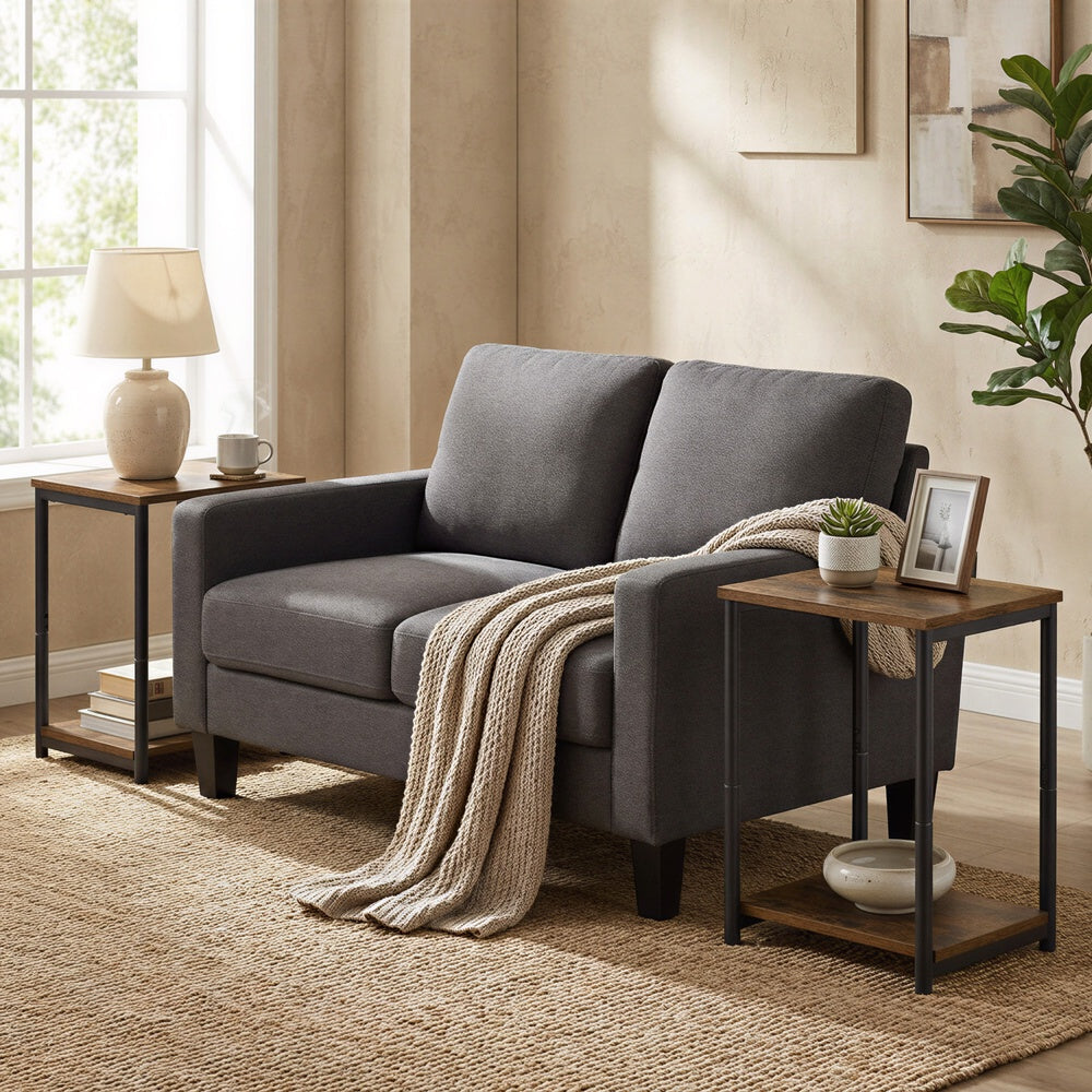 Two Tier Side Tables Set for Living Room and Bedroom