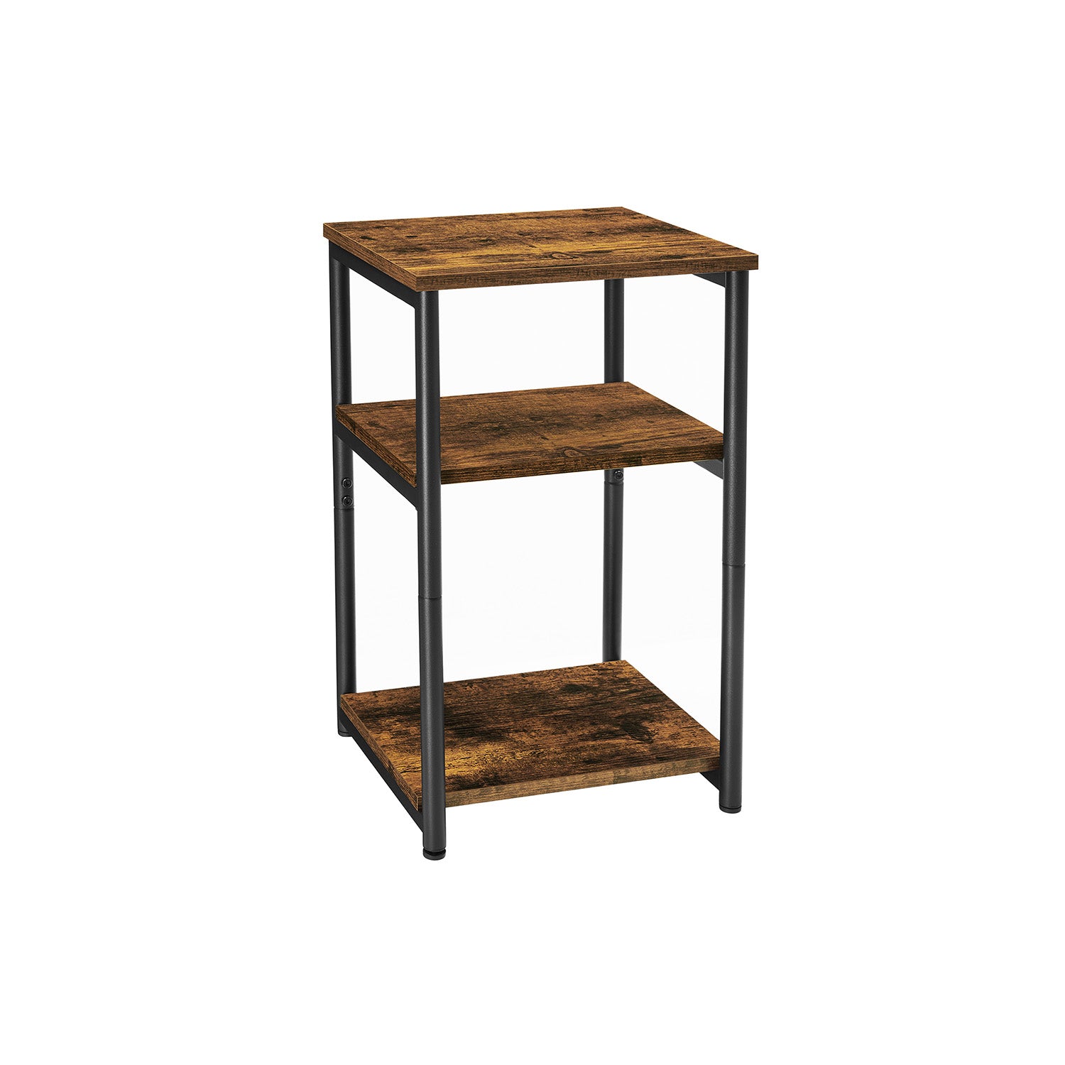 Small End Table - Rustic Brown, Classic Black