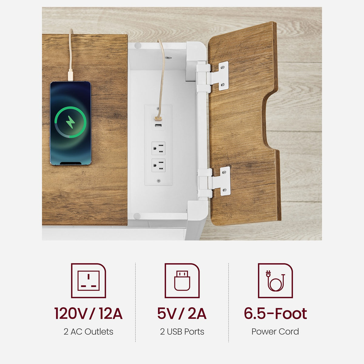 Side Table - Charging Station