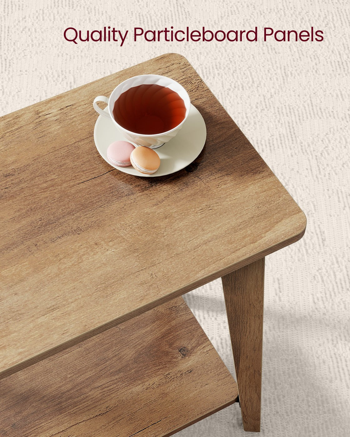 MAEZO Collection - Side Table - 2-Tier Small Rectangular End Table