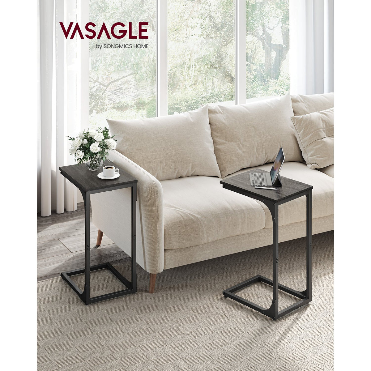 C-Shaped End Table - Set of 2