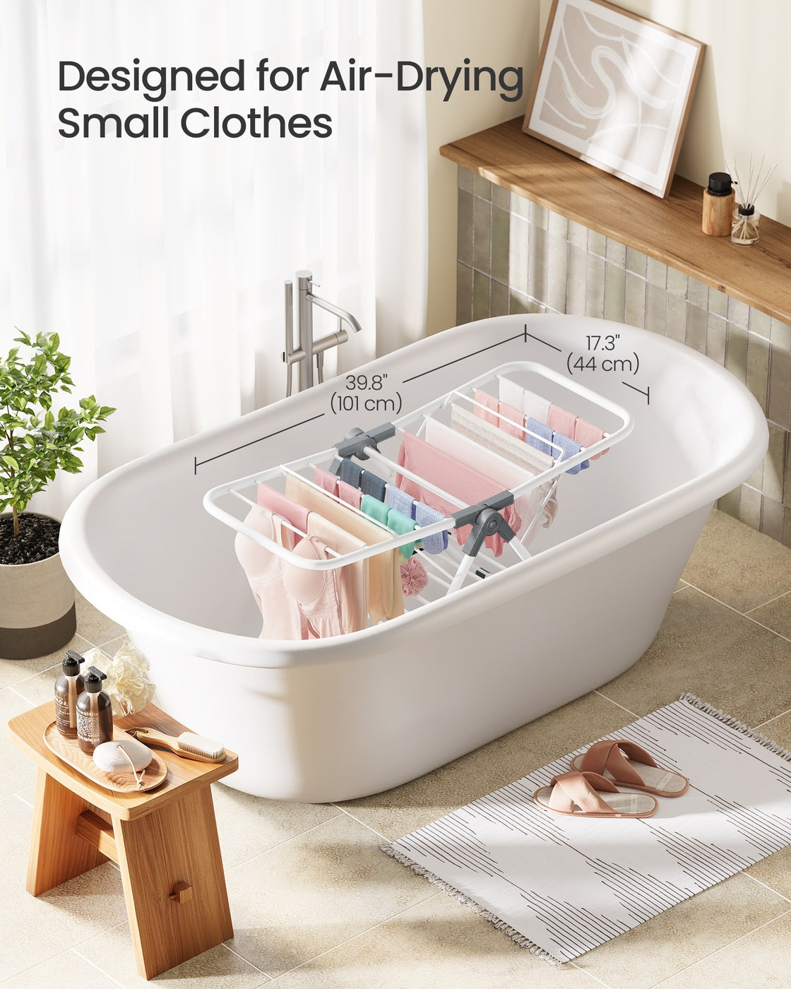 Small Foldable Clothes Drying Rack - 2-Level