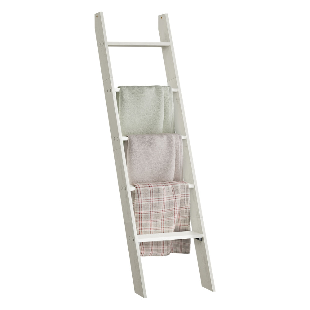 Blanket Ladder Decorative Farmhouse for the Living Room - Vintage White
