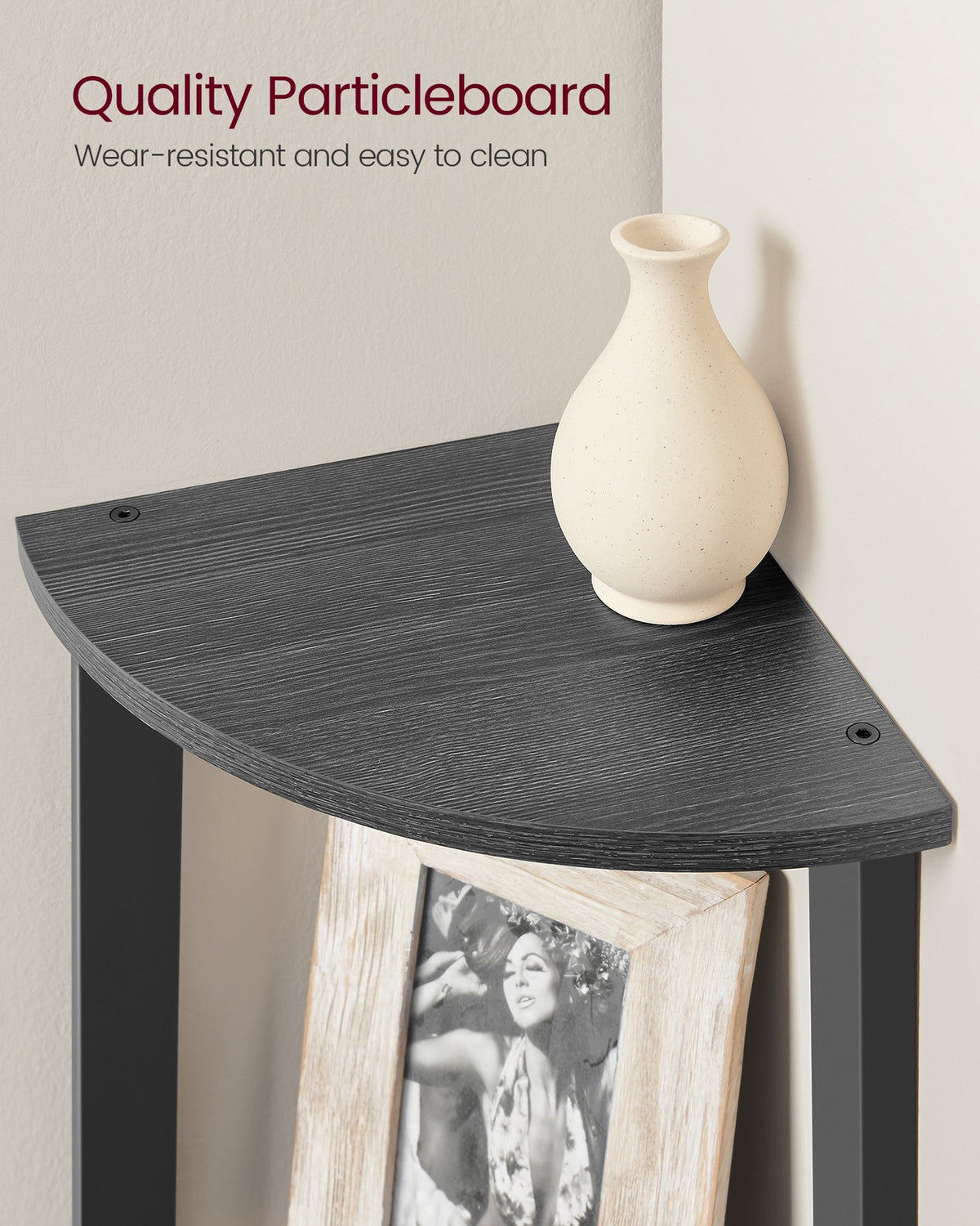 Corner Shelf Stand - 4-Tier - Metal Frame