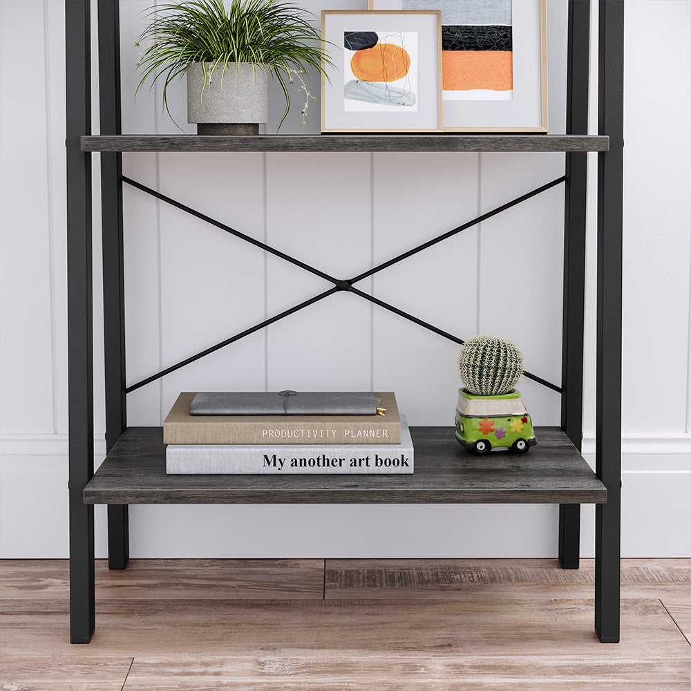 Ladder Shelf - 4-Tier - Steel Frame - 213 lb Capacity