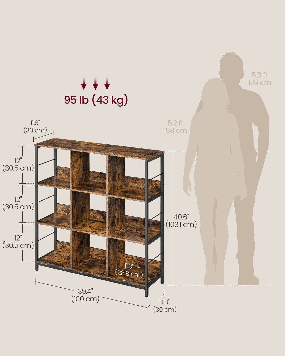 Bookshelf - 6 Storage Cubes