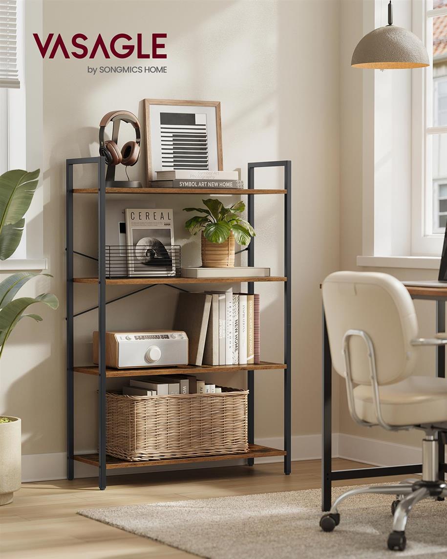 4-Tier Tall Bookshelf