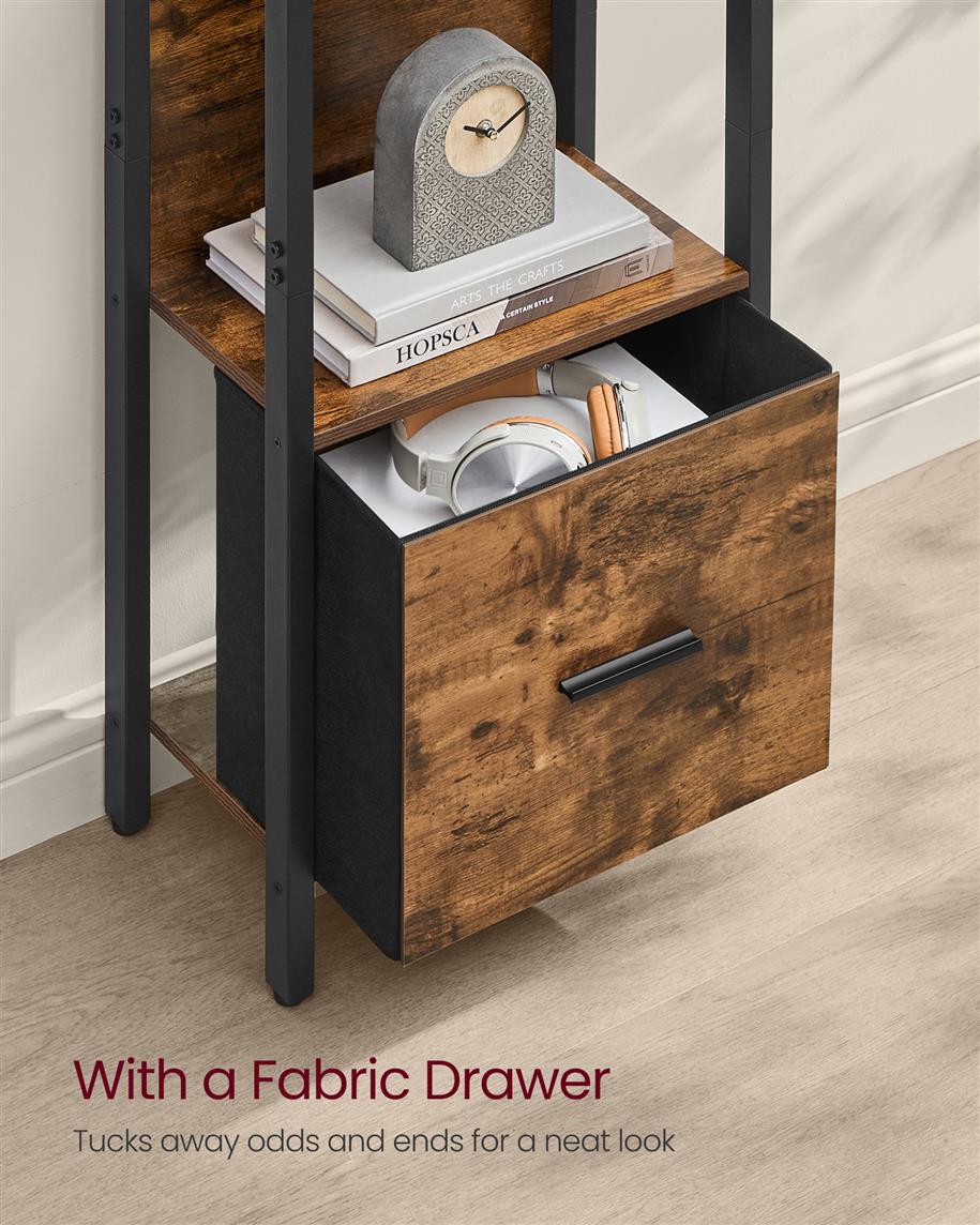 5-Tier Book Shelf with Drawer