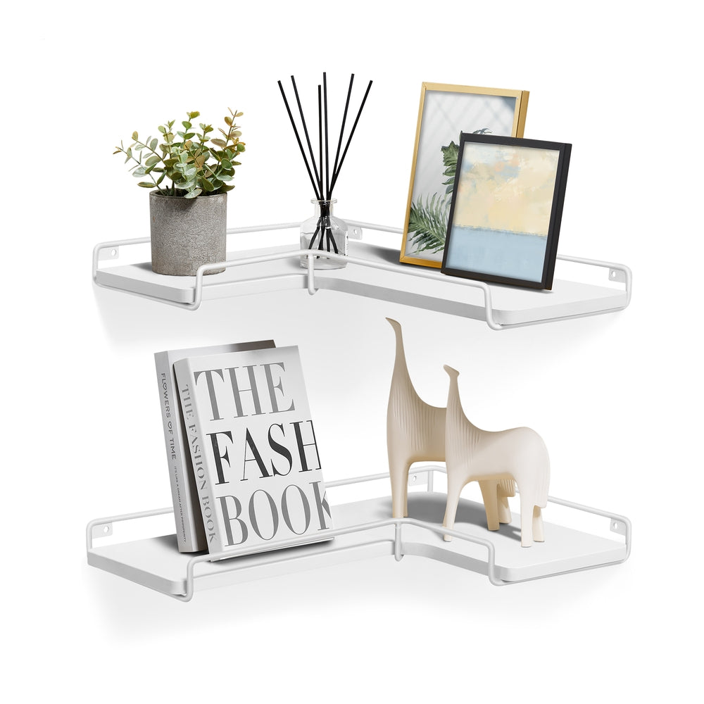 Corner Shelf Wall Mount Set of 2 - Black